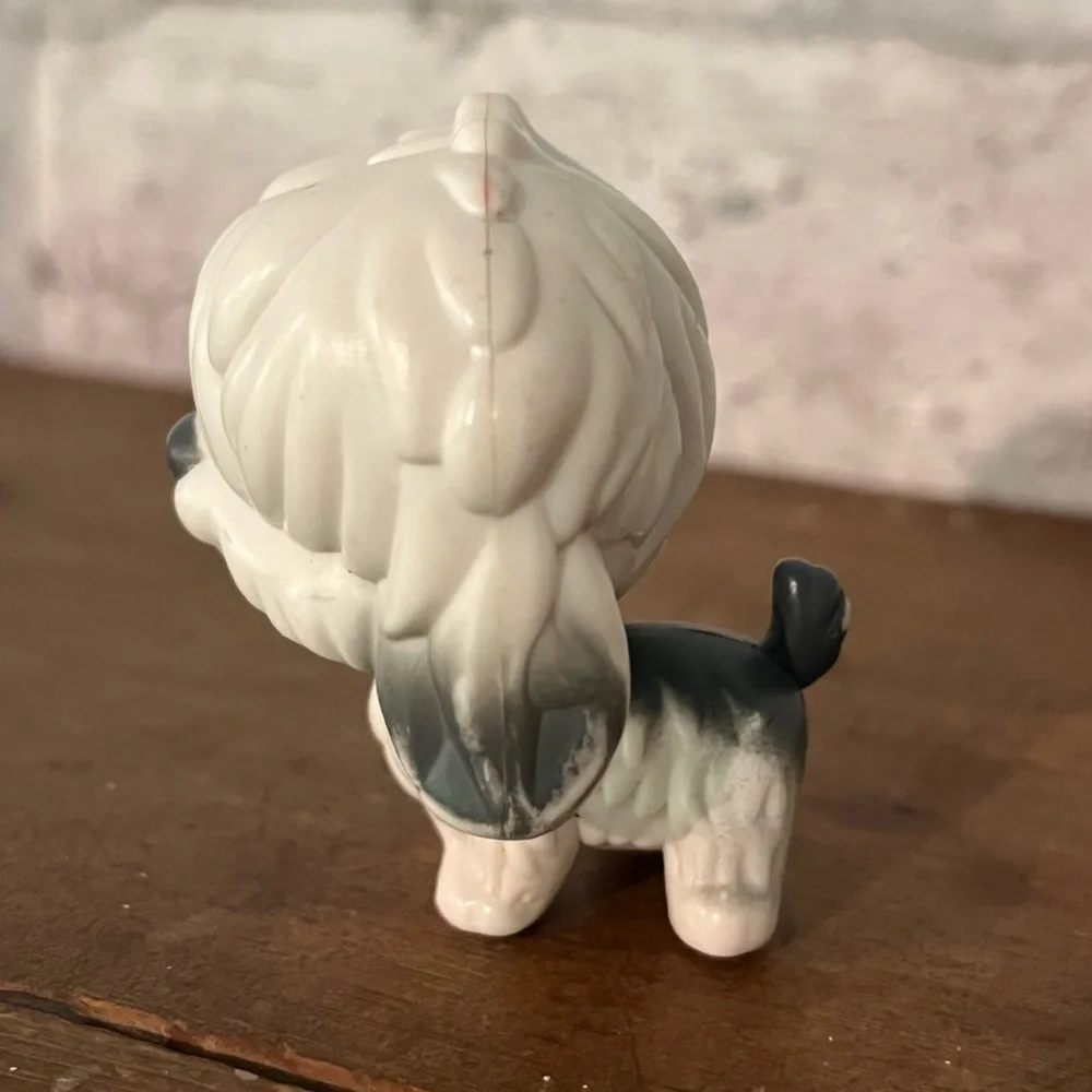 Littlest Pet Shop LPS Magic Motion Sheepdog‎ White Gray Puppy Dog